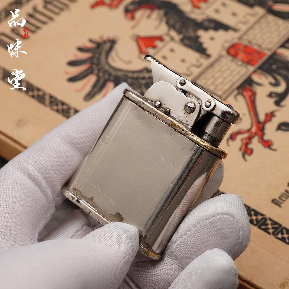 1930年代德国bebe半自动煤油机古董打火机收藏个性烟具煤油打火机