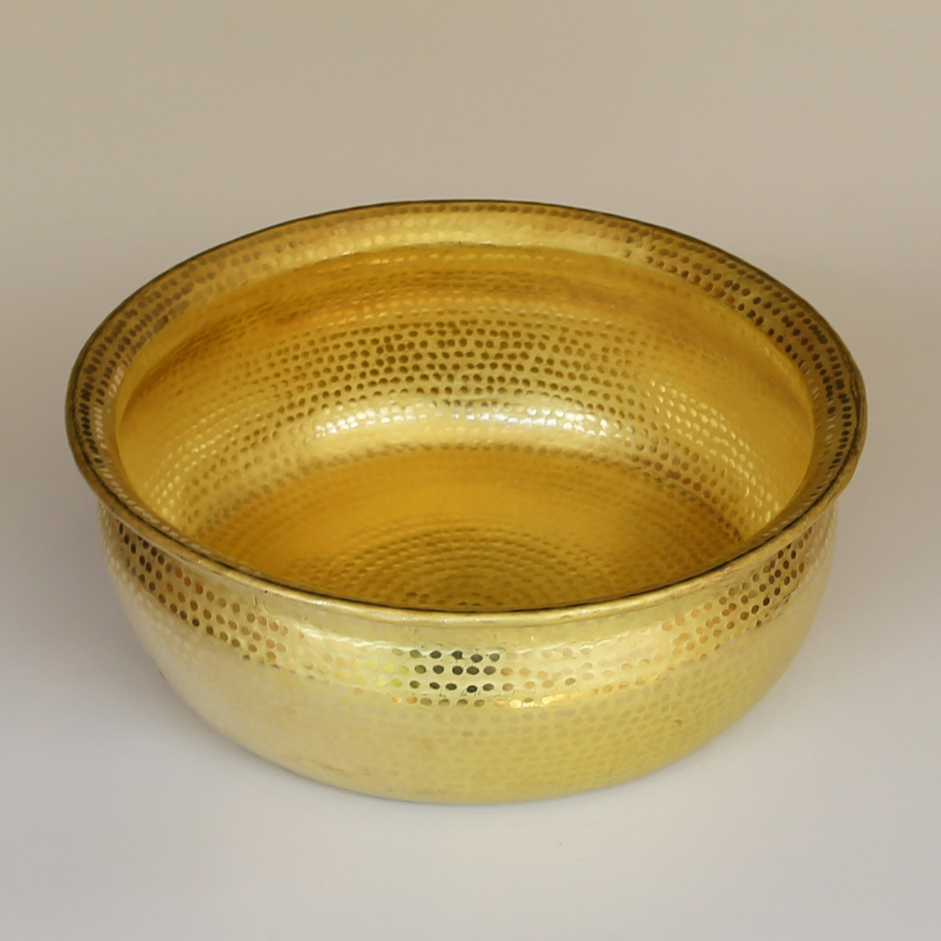 黄铜手工纯铜加厚紫铜婚庆盆纯脸盆大肚盆足脸盆