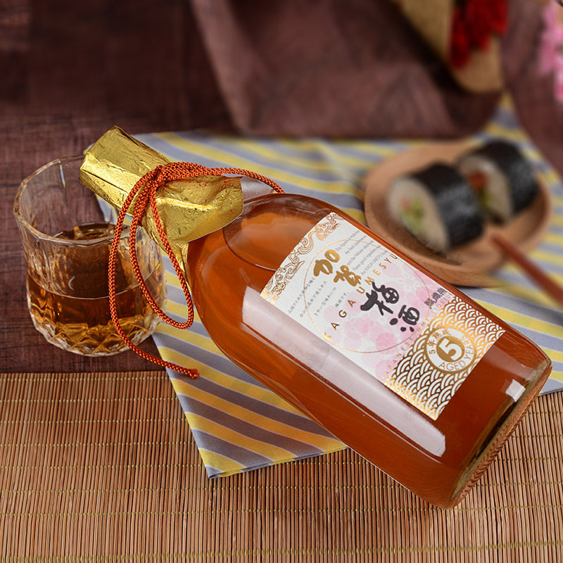 梅酒日本原装进口万岁乐加贺梅酒礼盒五年熟成720ml梅酒