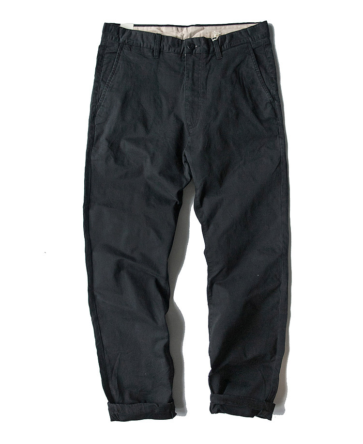 日系秋冬微弹chino做旧水洗直筒工装休闲长裤休闲裤