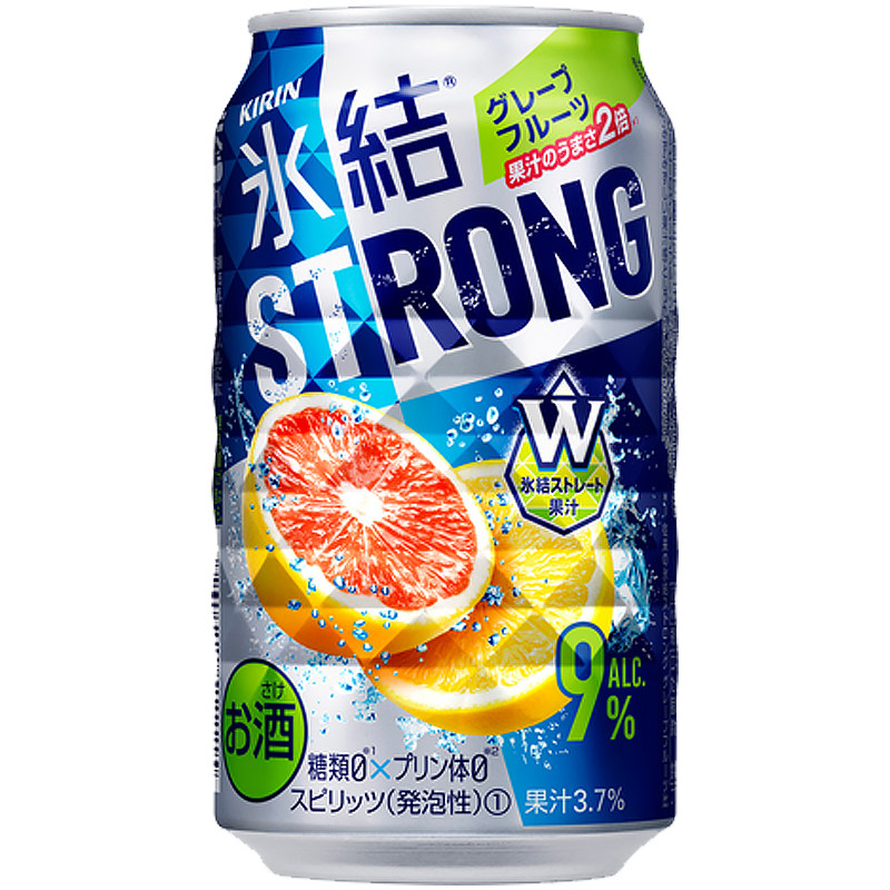 日本kirin麒麟冰结strong西柚2倍果汁无嘌呤无碳酸饮料