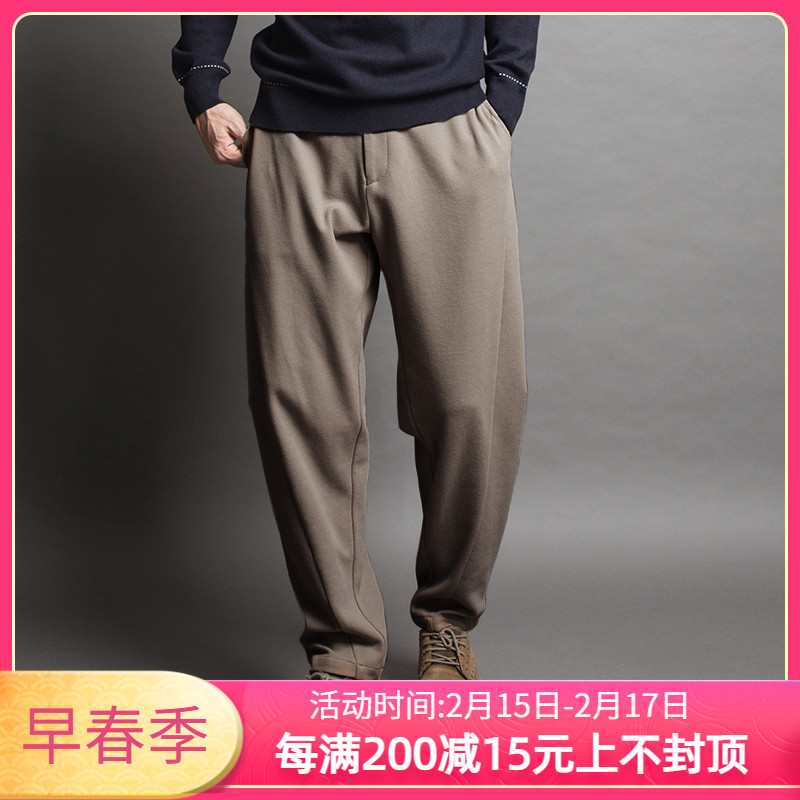 云无缰原创男士运动哈伦裤萝卜休闲裤自制立裁宽松国风大码长裤潮