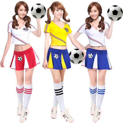表演足球宝贝世界杯啦啦操啦啦队学生学生运动运动会开幕式套装民族