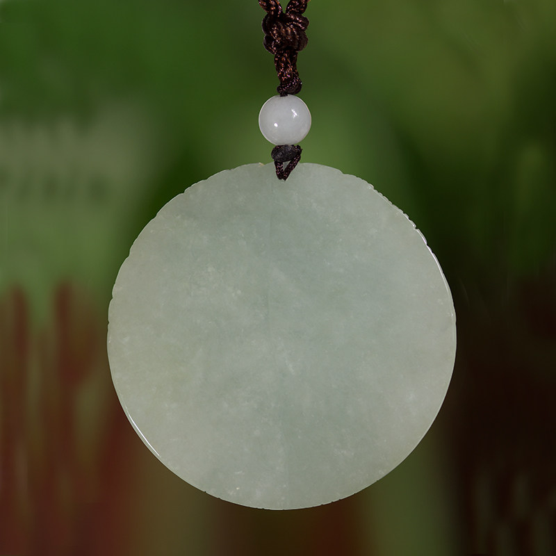 玉龙钰达真玉玉挂圆形货带生肖项坠翡翠挂件颈饰