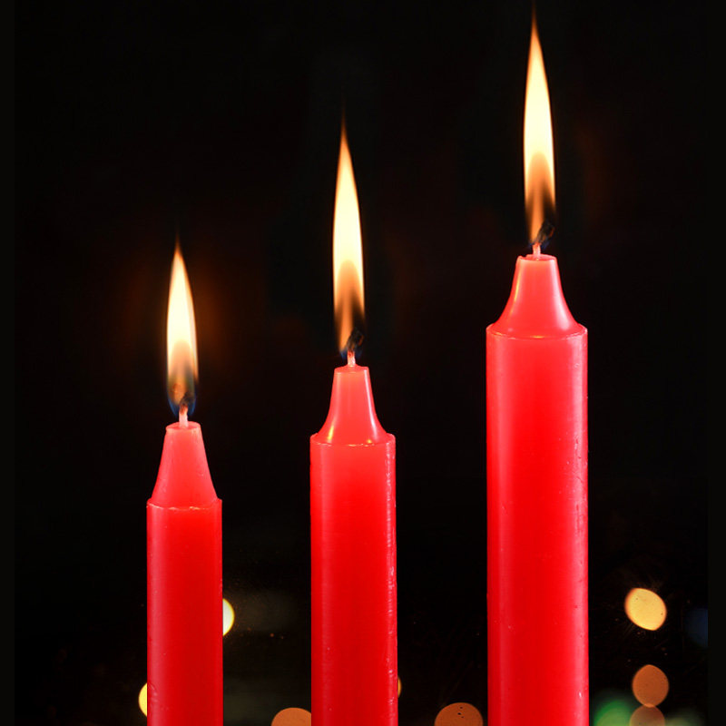 蜡烛100根红白家用停电照明无烟大号应急浪漫蜡烛