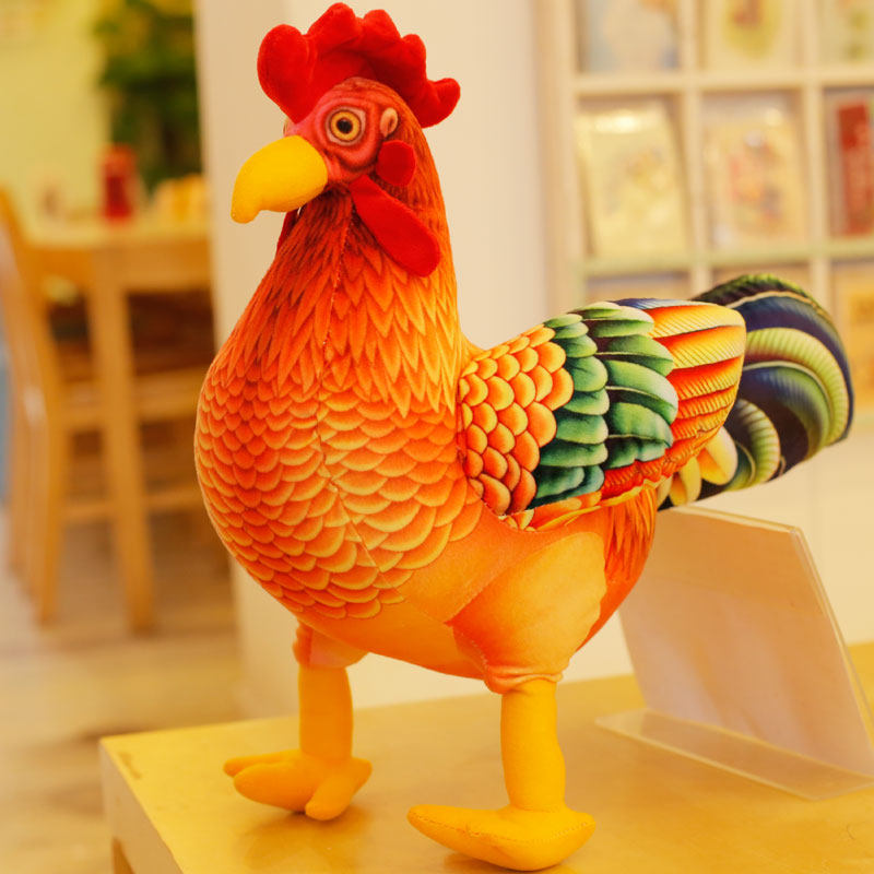 大公鸡毛绒玩具鸡公仔鸡年吉祥物母鸡玩偶女布娃娃抱枕圣新年礼物