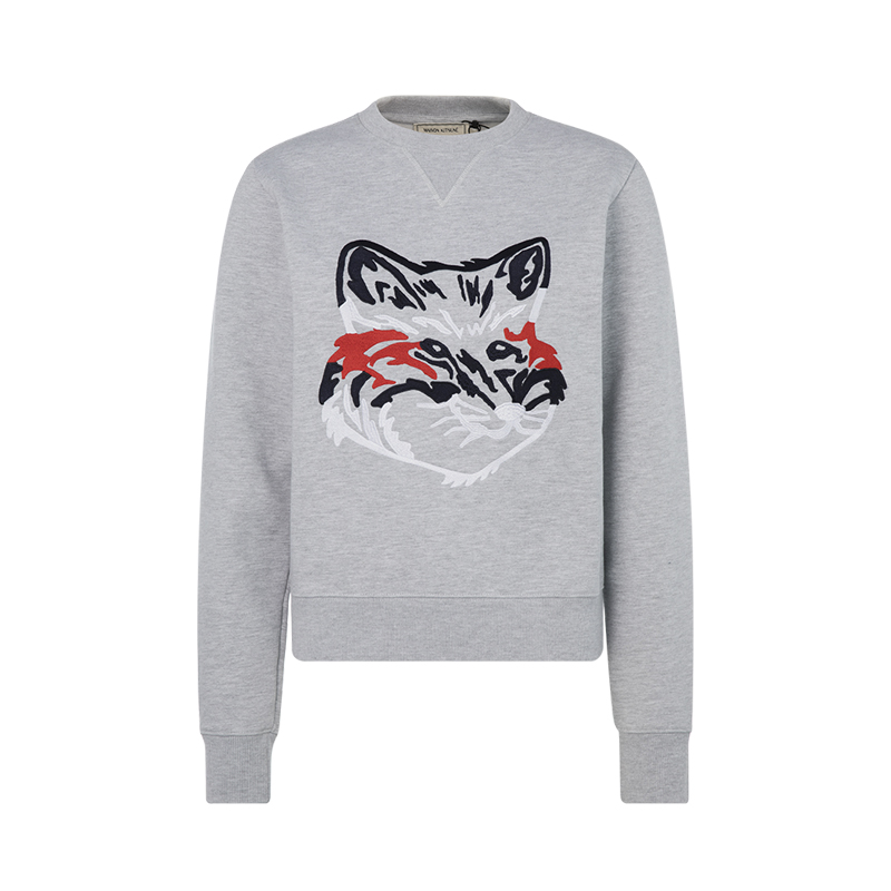 maisonkitsune多色刺绣女士圆领休闲卫衣卫衣