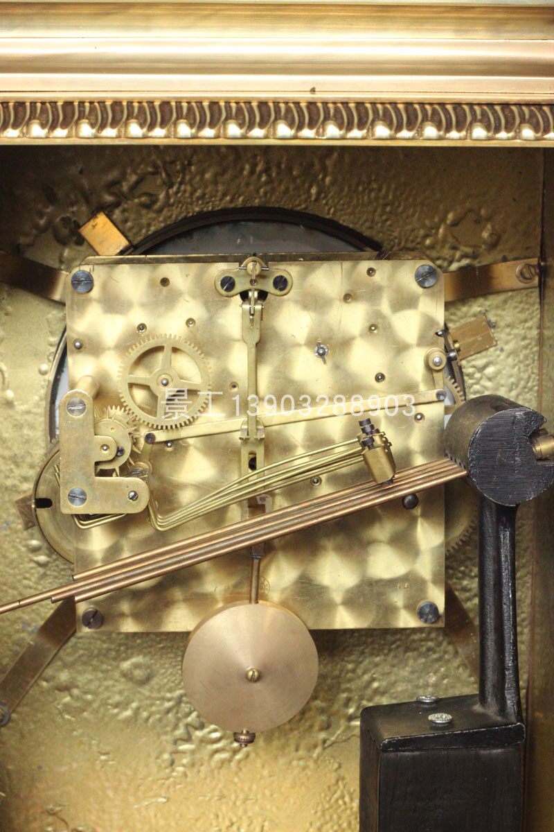 景工座钟五音机芯进口机进口时钟报时景泰蓝欧式座钟