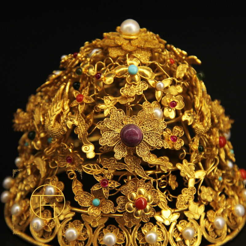 首饰古代万宝德宝德明代花丝汉服宫廷金银器收藏发饰