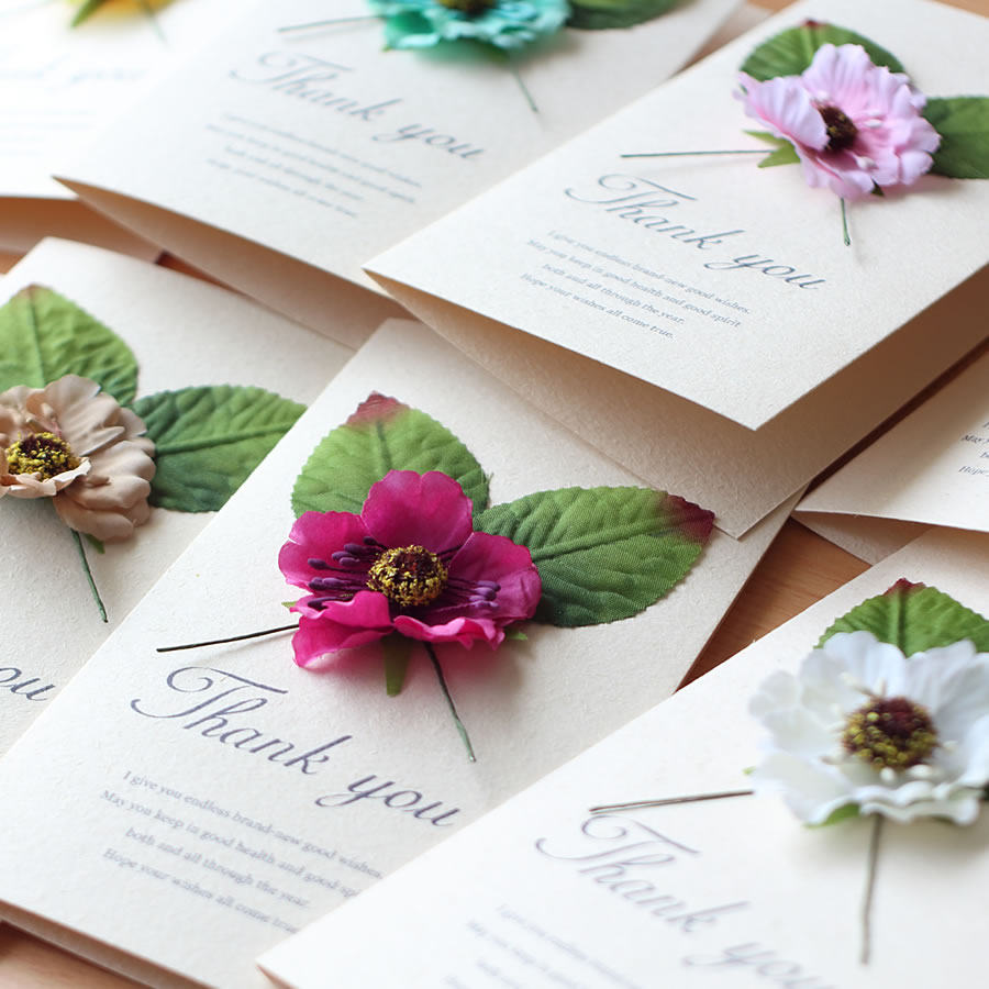 高大上档次清新花朵礼物婚礼祝福贺卡 小清新贺卡 温馨感谢卡片