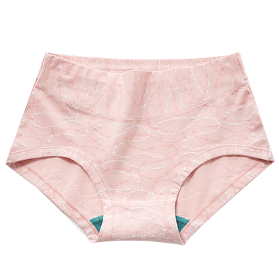 ab内裤女纯棉高腰印花宽松弹力棉质抗菌档提臀小平角妈咪短裤f808