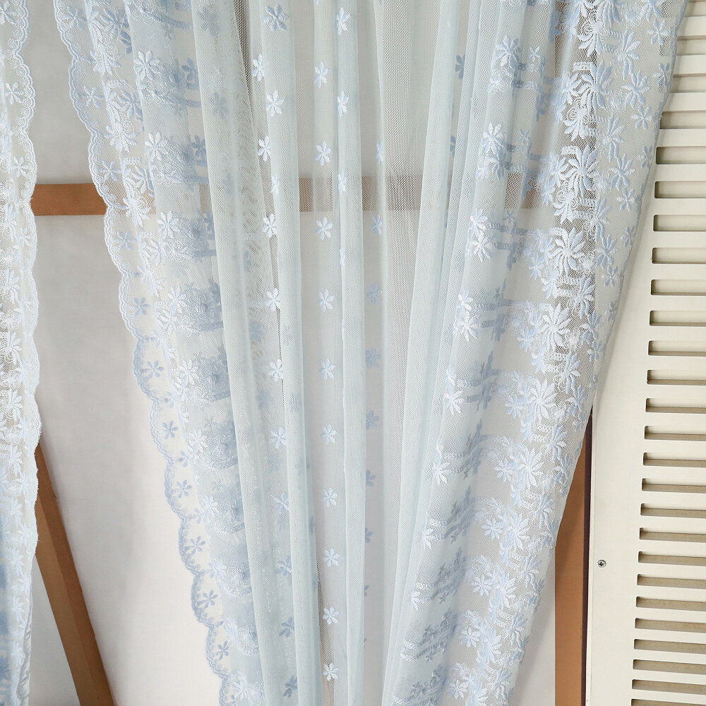 窗帘成品韩式蕾丝窗纱田园半帘短帘门帘帘子定制窗帘