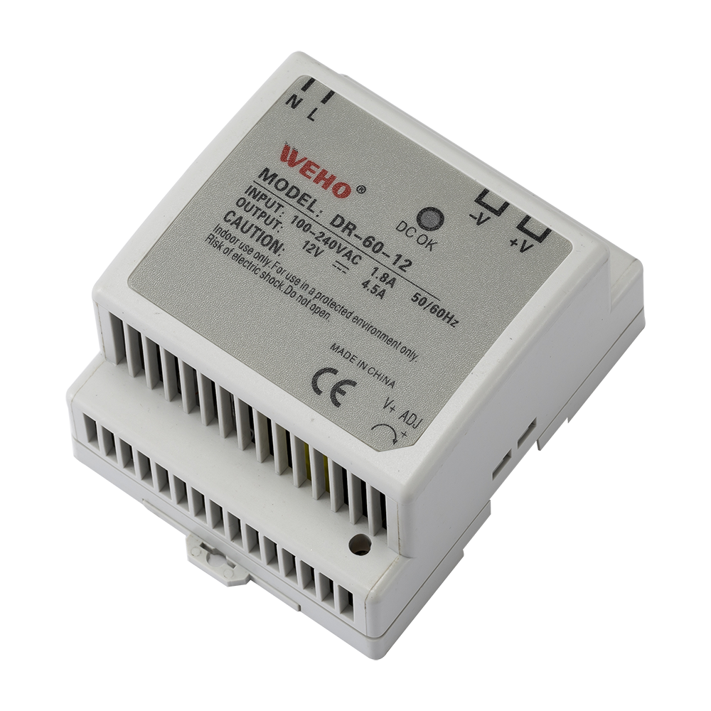 导轨开关电源24v25a轨道控制器dr6012v变压器照明灯地铁开关电源