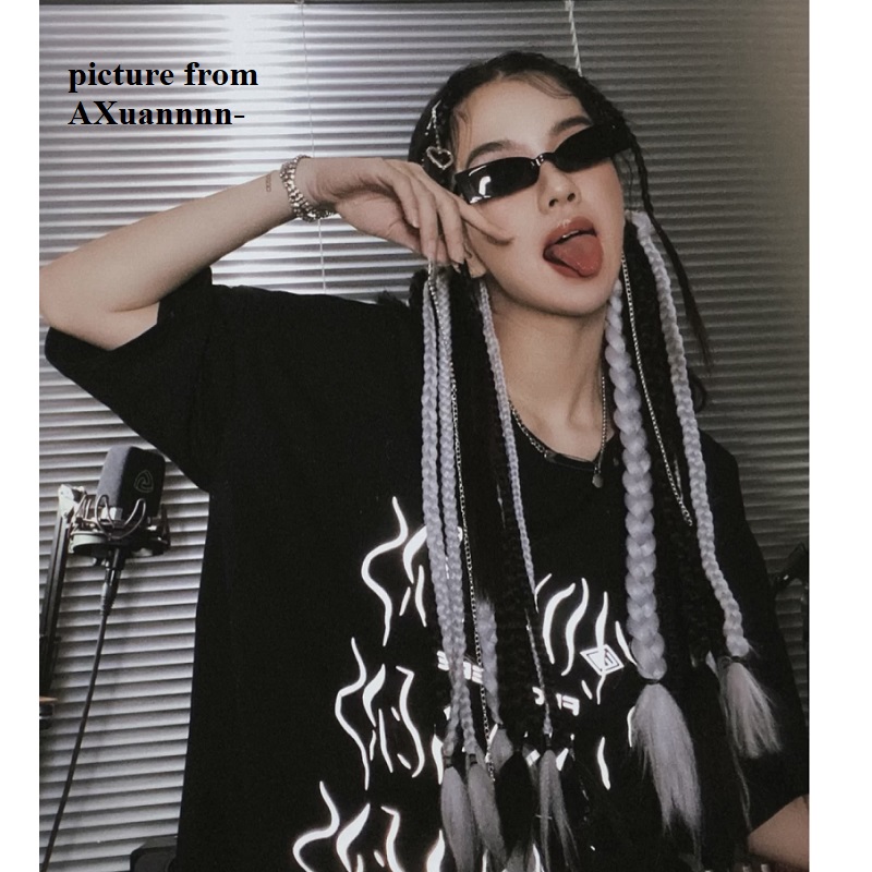 脏辫彩色直接发套条发纤维辫子嘻哈假发非洲马尾