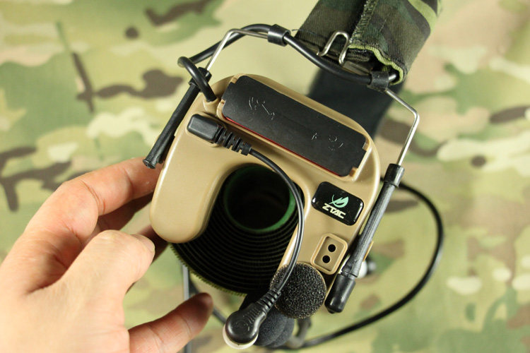 c4耳机ztactical高端iv拾音降噪特战战术沙色耳机麦