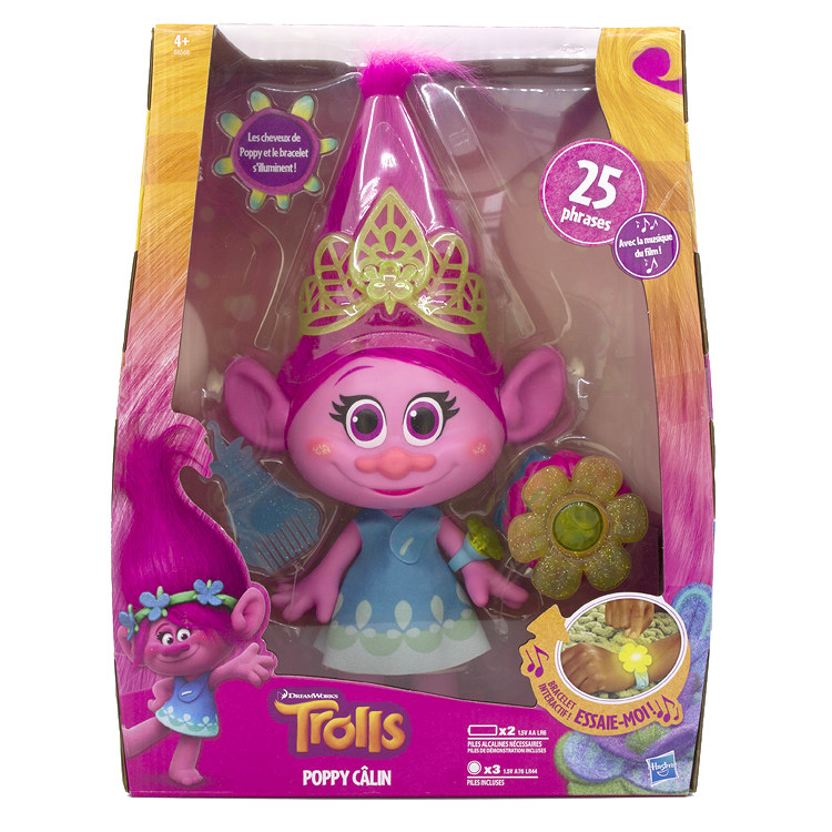 trolls魔发精灵感应手镯唱歌说话说话声声光互动娃娃