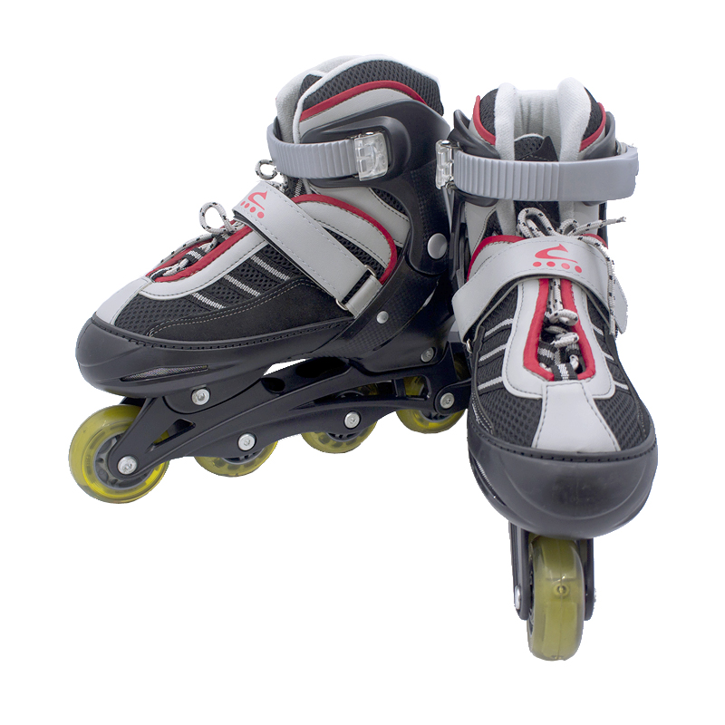 statesidestreetwolf闪光四轮直排可调长短滑鞋男旱冰溜冰鞋