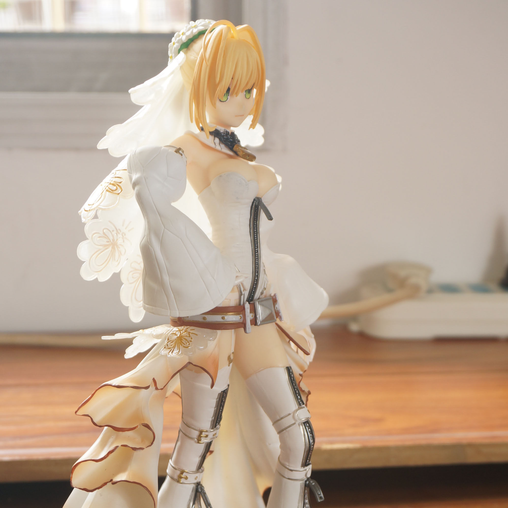 fate婚纱saber花嫁尼禄手办模型站姿摆件fgo潮玩盲盒