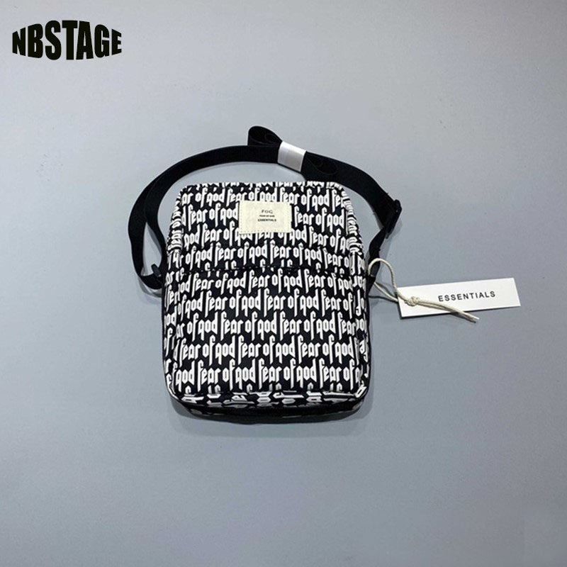fog满印logo弹幕小包fearofgod男女潮牌男士包袋