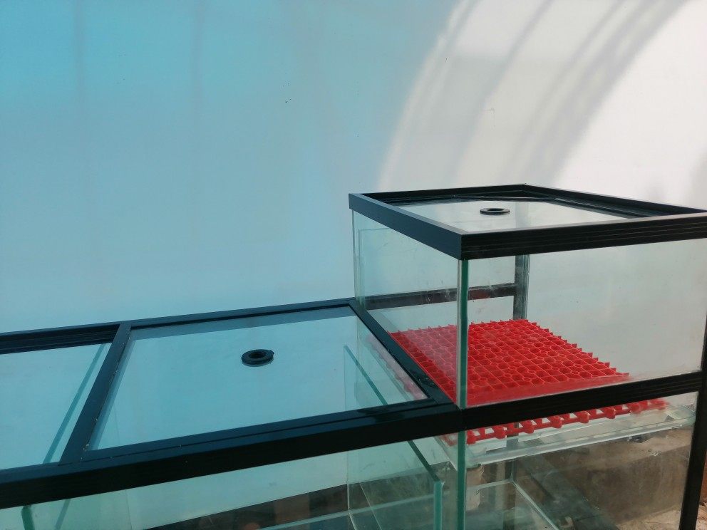 鱼缸定做过滤龙鱼缸底滤滤槽璃上玻璃滤缸水族箱桌面缸