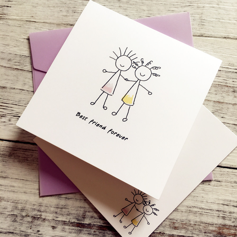 贺卡疯狂小人人之好朋友友情闺蜜定制祝福贺卡