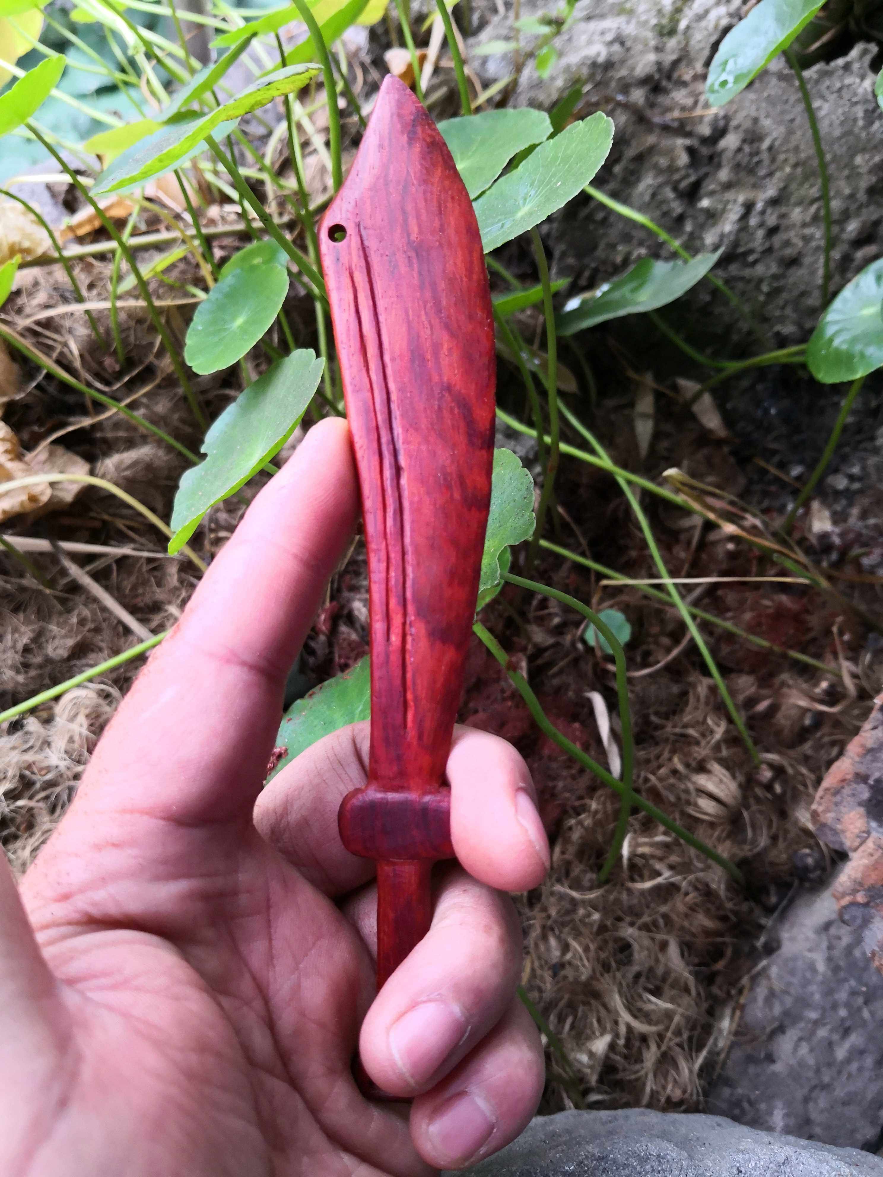 小叶紫檀茶刀印度大刀木雕雕刀手工茶具茶器手串