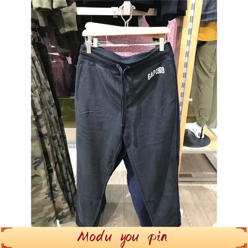 Gap男装LOGO碳素软磨抓绒运动裤保暖休闲裤665540 秋冬新款
