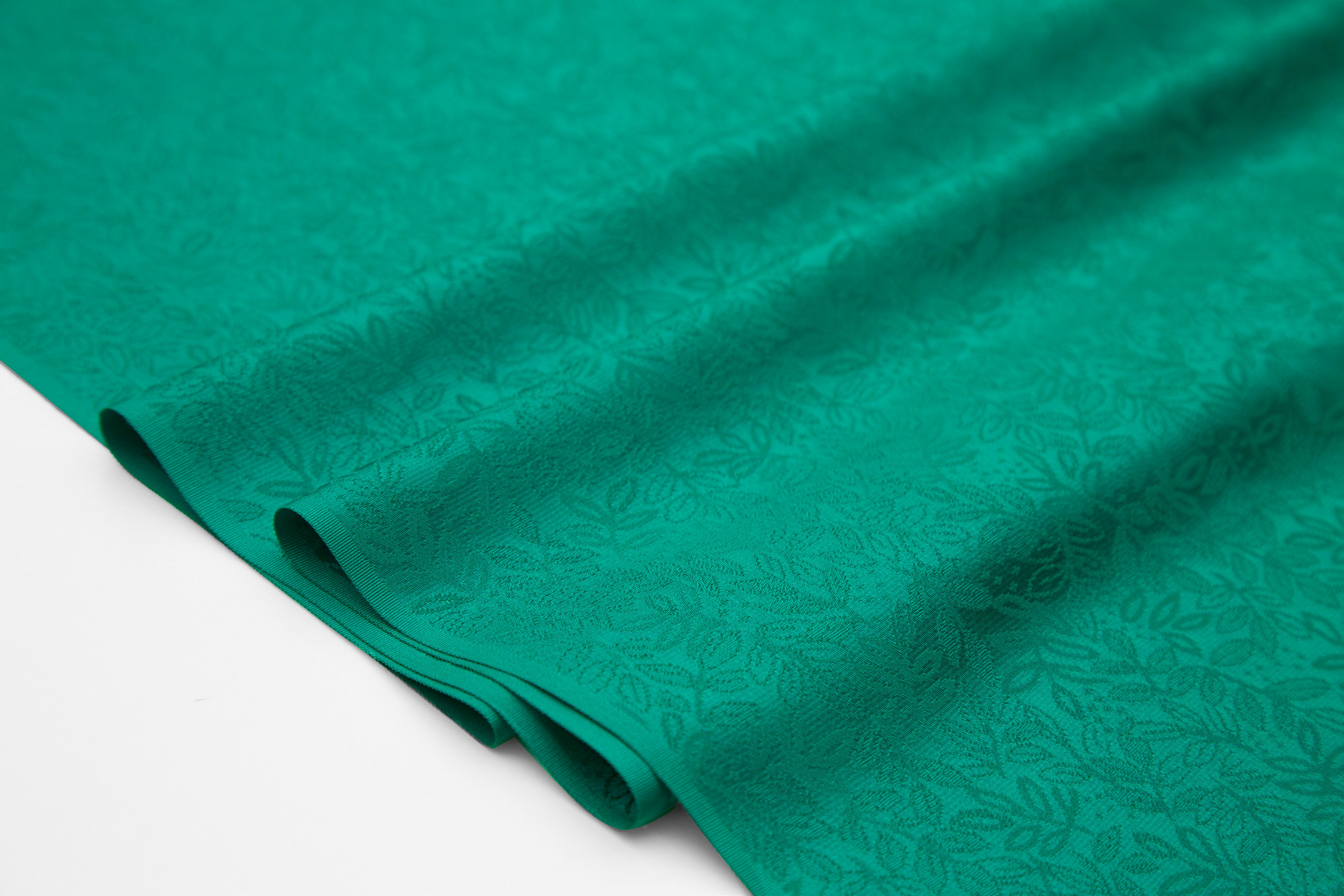 正绢南天蓝绿幅宽75cm汉服旗袍真丝提花面料丝绸布料