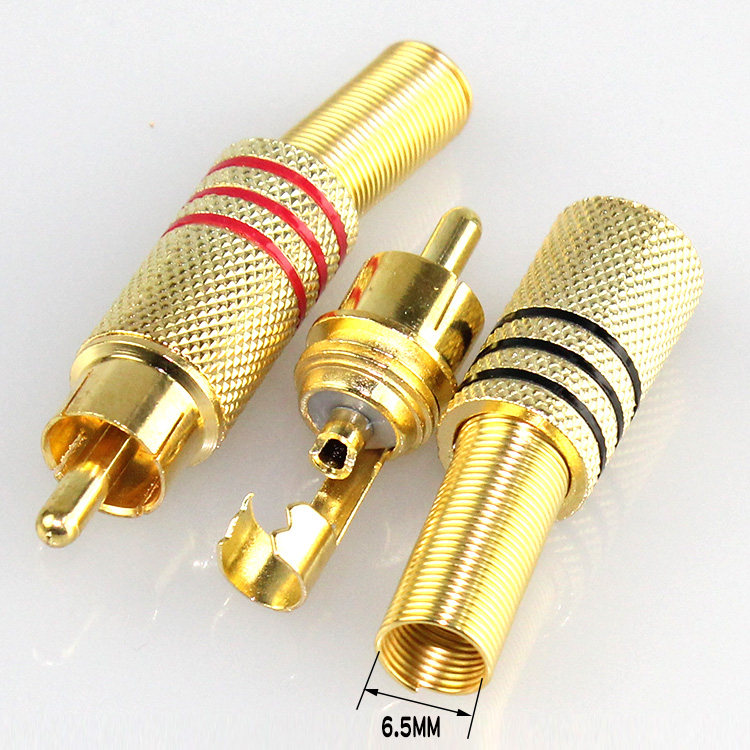 rca莲花接头插头音响音频视频av焊接rca头