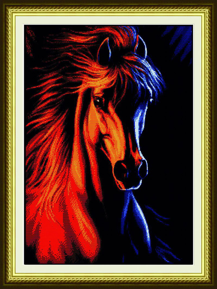 蒙娜丽莎印花十字绣马到成功5d冰与火马头新款小幅客厅十字绣套件