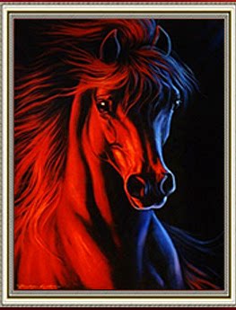 满钻钻石十字绣马头冰与火马到成功竖版新款小幅客厅十字绣套件