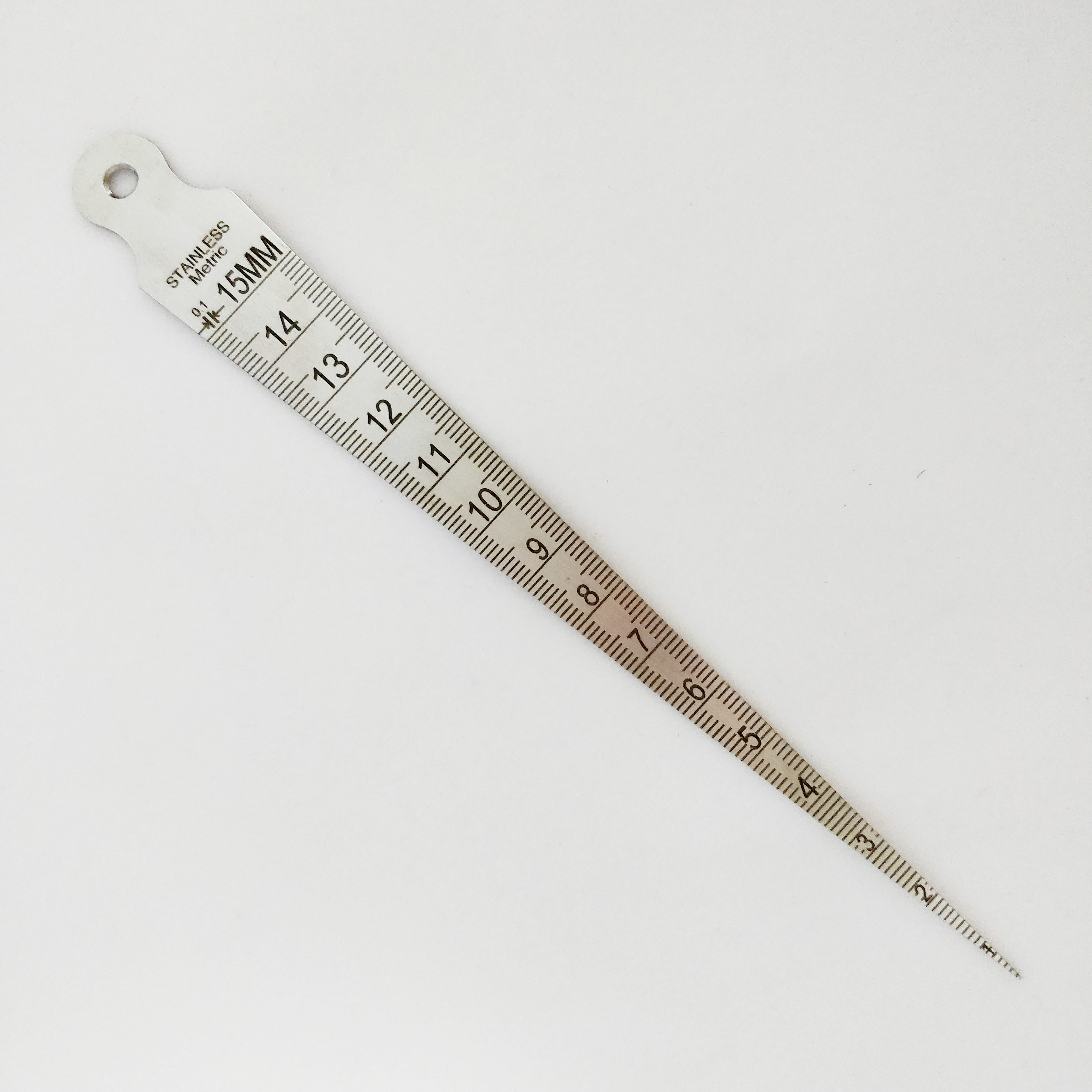 不锈钢塞规1-15mm间隙塞尺锥形内径孔径斜尺直尺其它测量工具