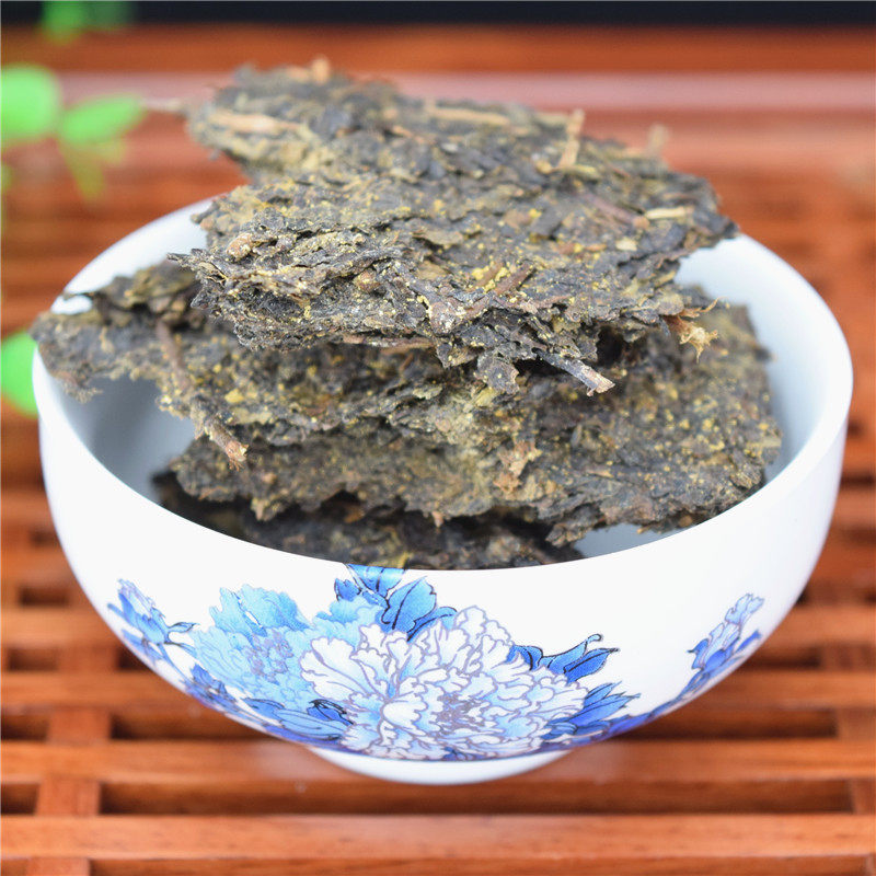 咸阳泾渭茯茶旗舰同款泾阳茯砖茶金花黑毛茶茯苓方砖伏茶陕西特产