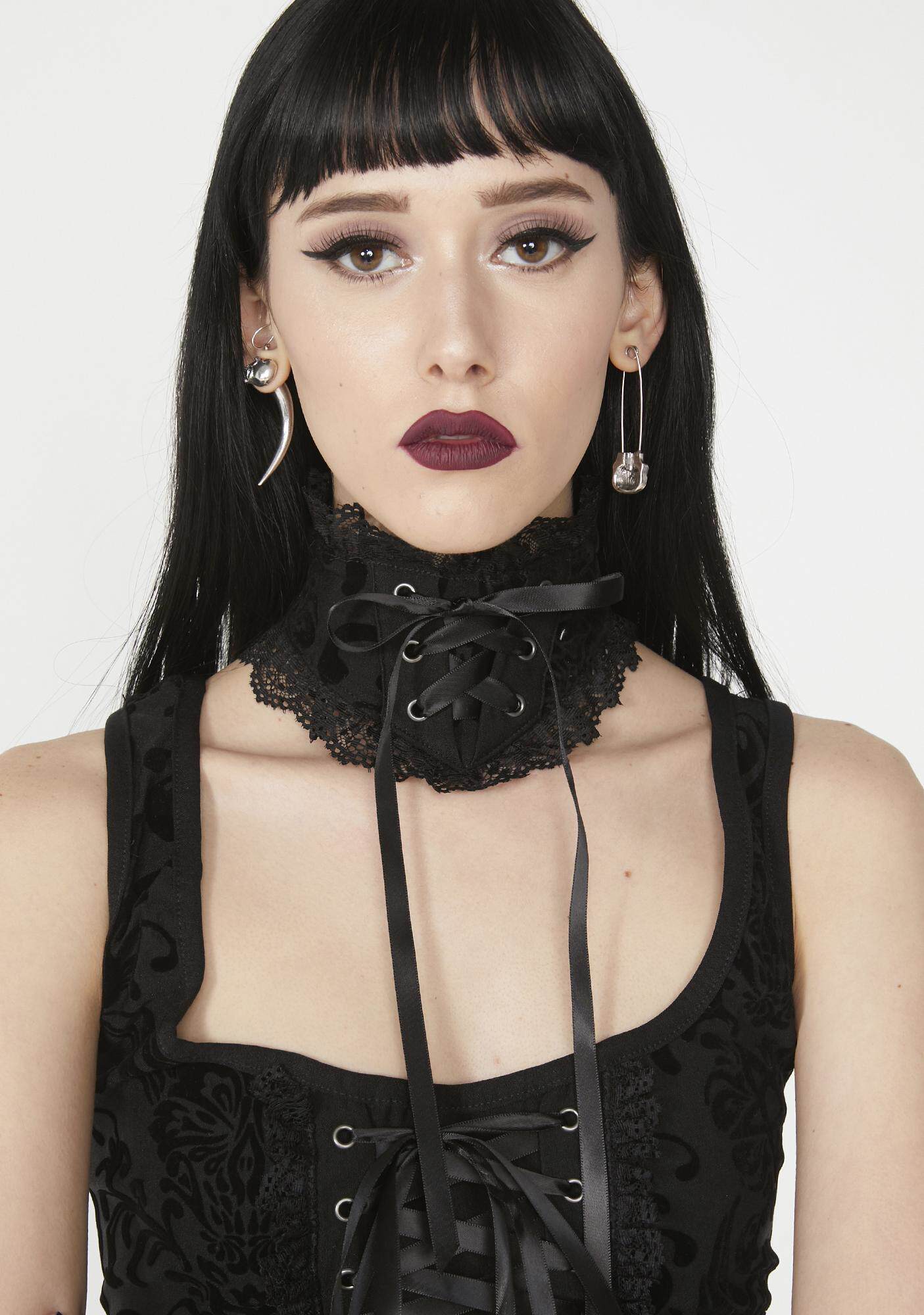 潮牌killstarbloodlust朋克摇滚哥特五芒星洛丽塔系带项圈项链