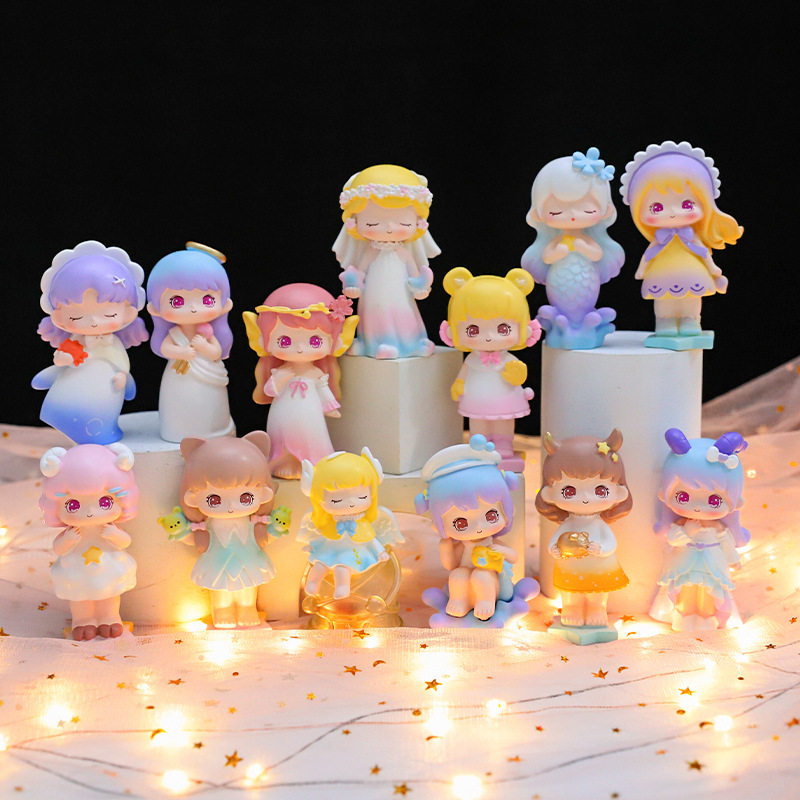 十二星座盲盒儿童新款少女可爱女孩公仔育盒正版潮玩盲盒