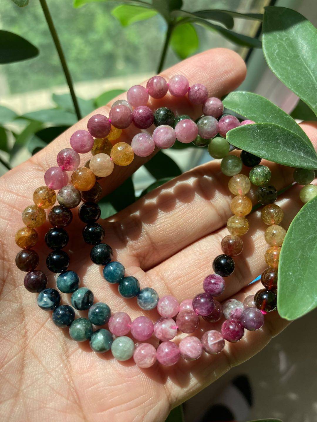 新疆全国5毫米三圈阿勒泰手链碧玺纯天然本地托海手串