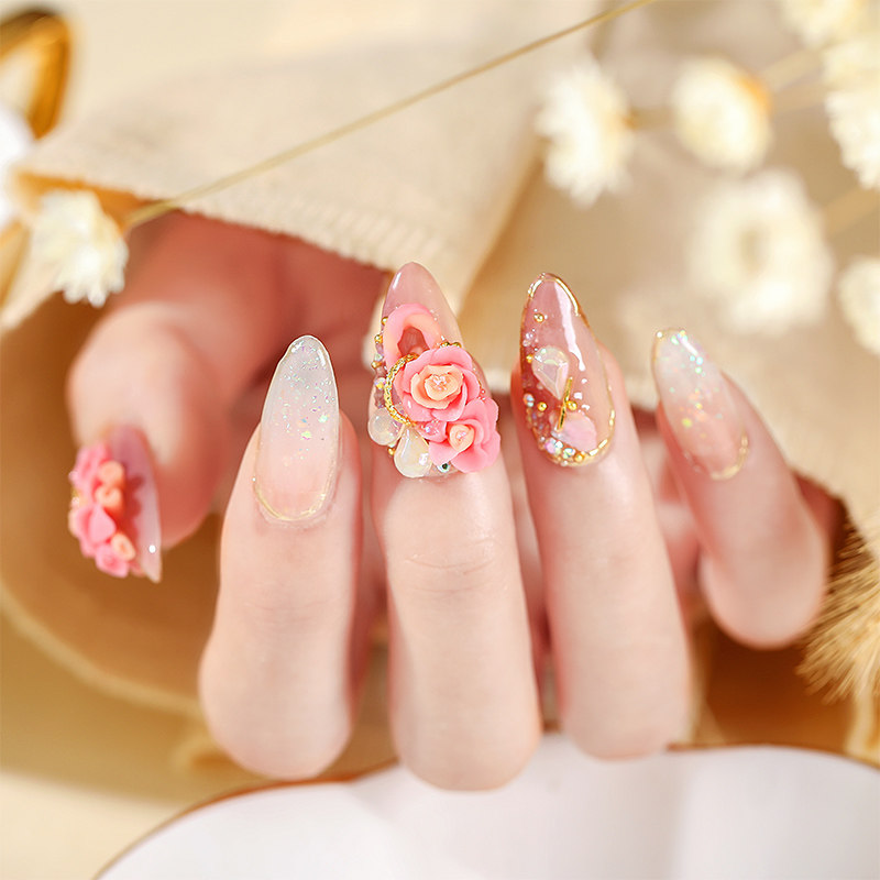 雕花美甲4d立体浮雕蝴蝶结冰淇淋动物造型无味指甲彩妆