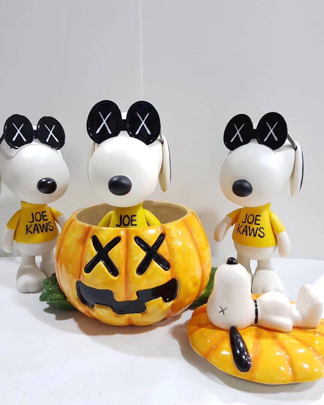 mandkaws公仔史努比万圣节南瓜头烟灰缸潮流摆件瓷器动漫水杯