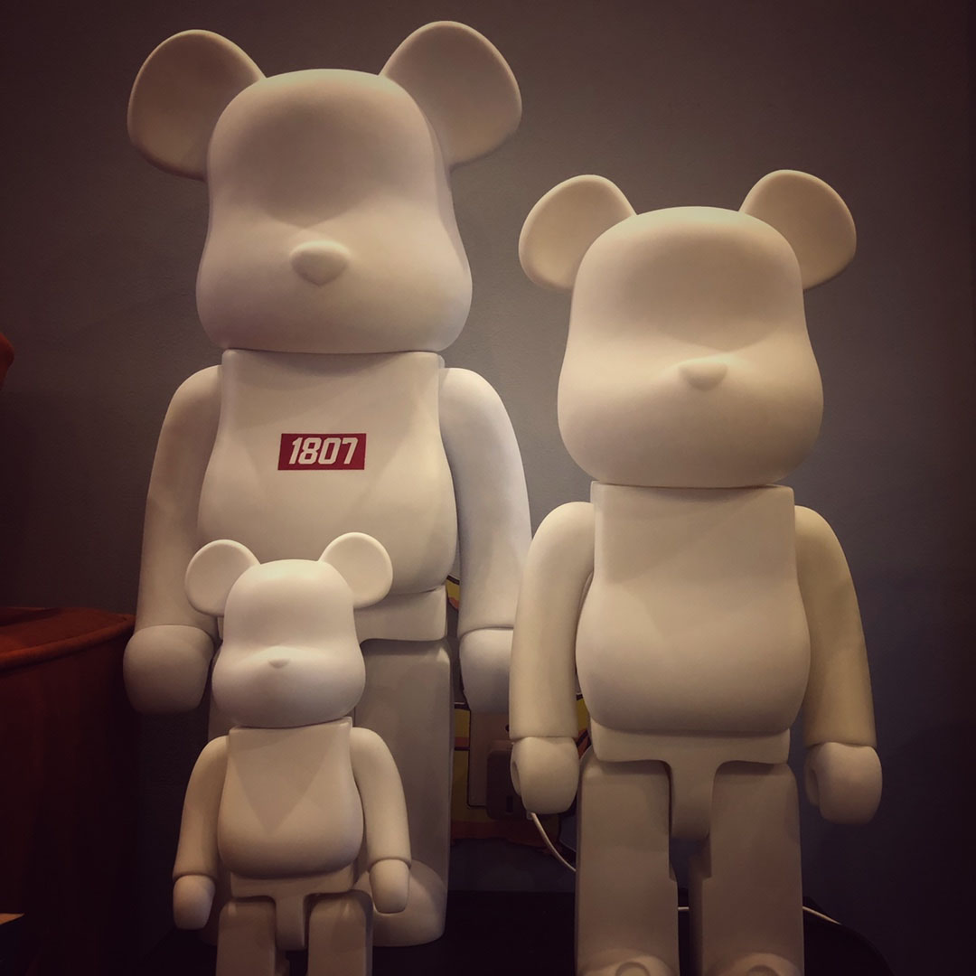 bearbrick暴力熊积木熊摆件素体白色关节可动手工涂鸦潮玩盲盒