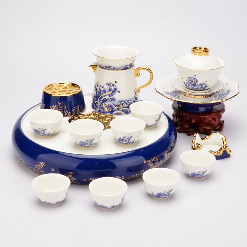 正品国瓷永丰源先生海上明珠功夫功夫茶茶具套装公道杯