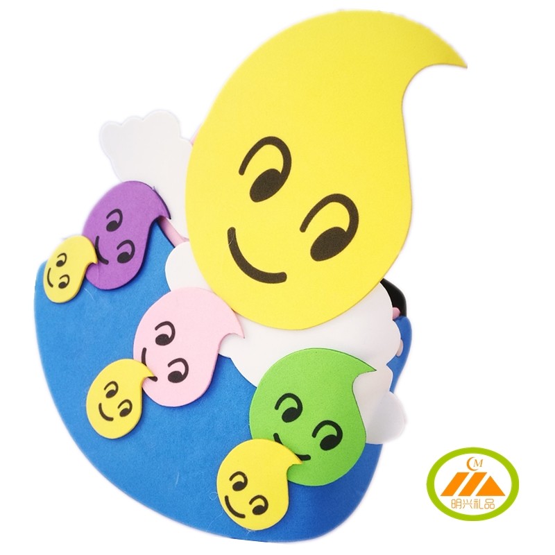 小雨滴水珠头饰大风风雨雷电头套儿童成人帽子聚会装饰帽子