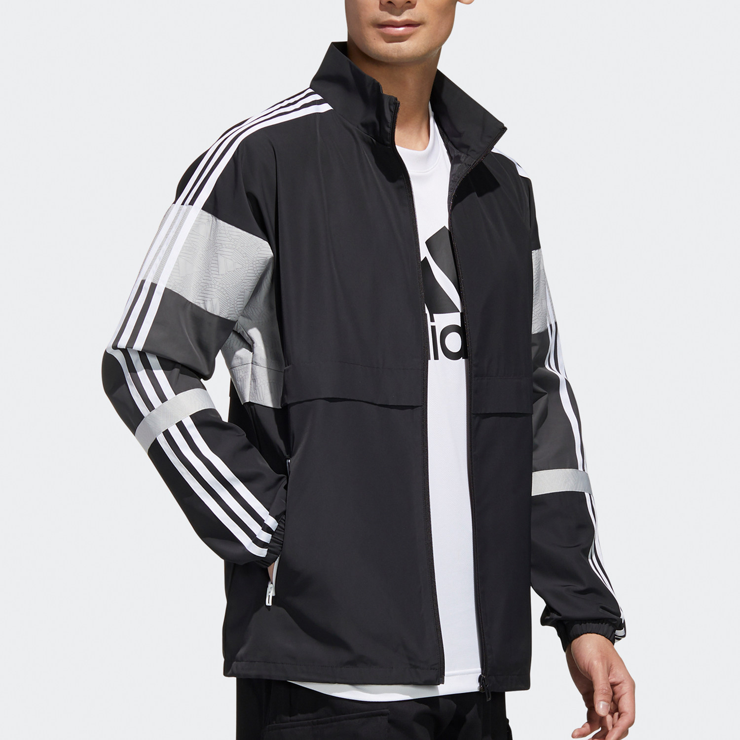adidas阿迪达斯正品2020新款男子春秋立领运动夹克运动茄克