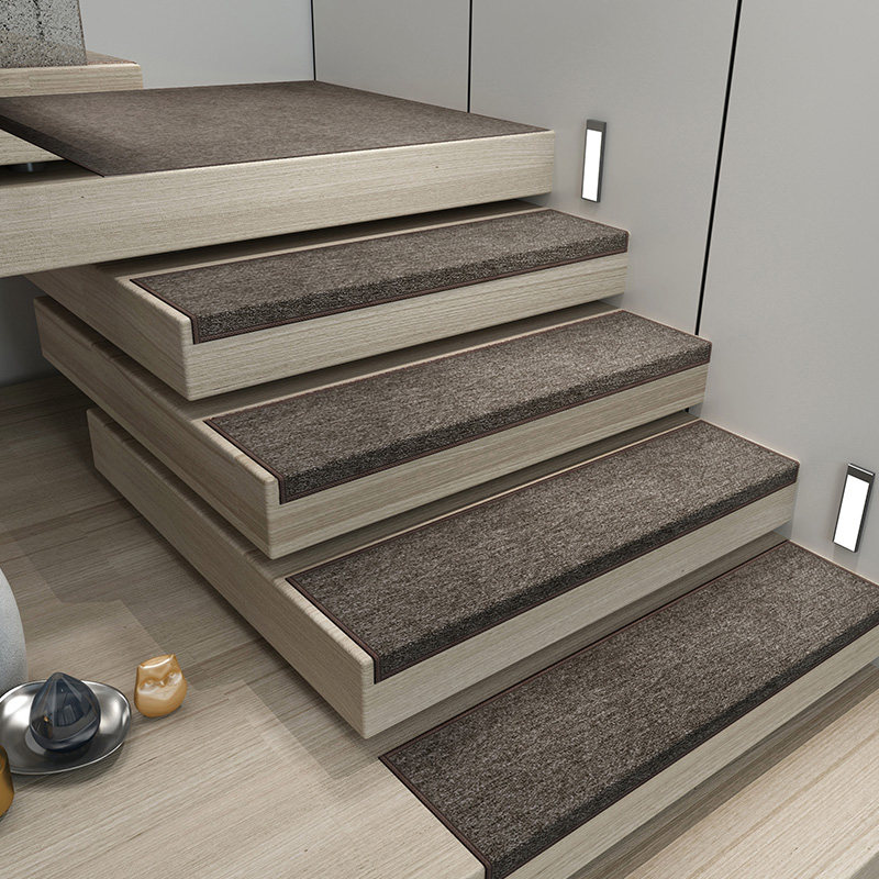 楼梯北欧纯色踏步垫自粘免家用防滑满铺地毯地垫