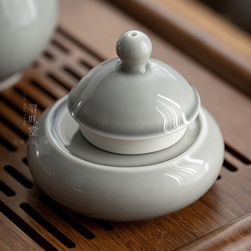 茶具冰灰功夫茶功夫茶道壶盖陶瓷中式釉盖新中式茶道
