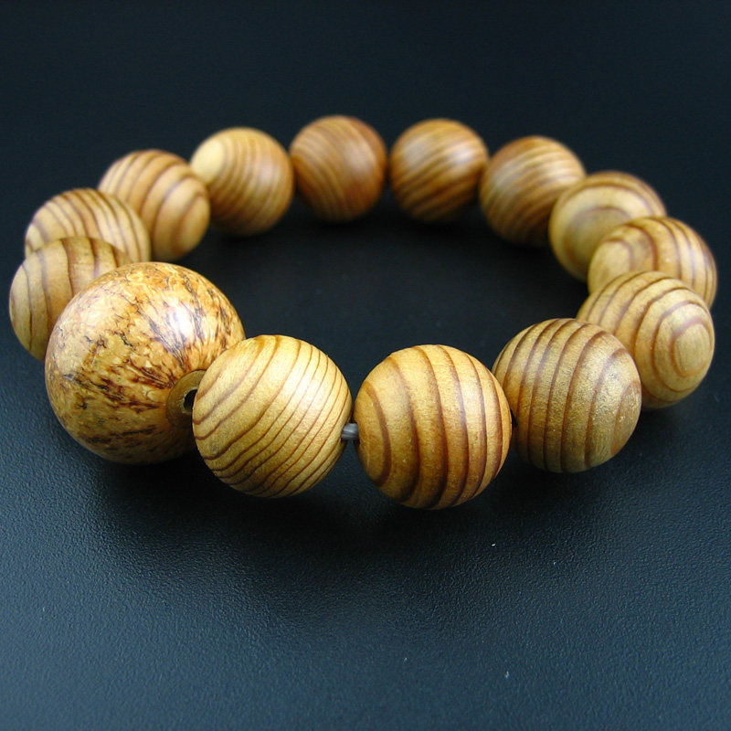 日本京都念珠百年年老铺逸品手屋久杉大天竺佛珠手链