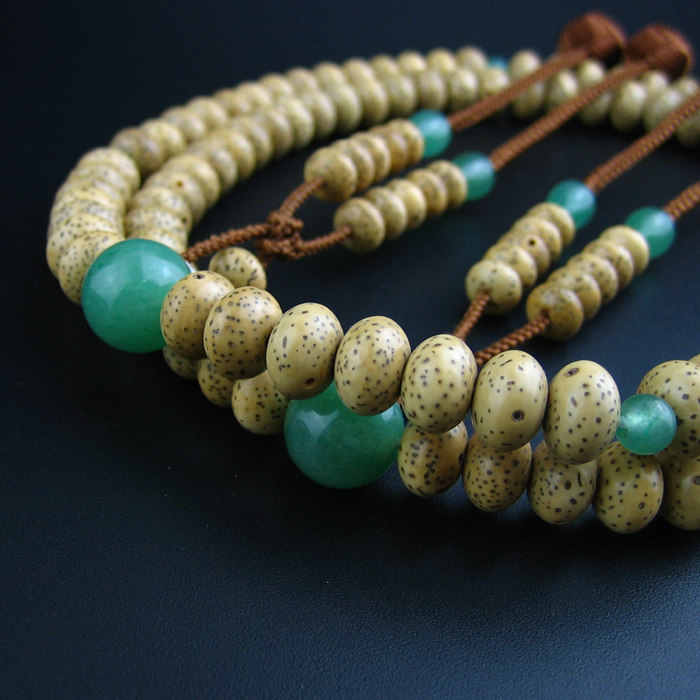 妙莲莲花日本念珠真言宗东108颗本式星月菩提佛珠挂链