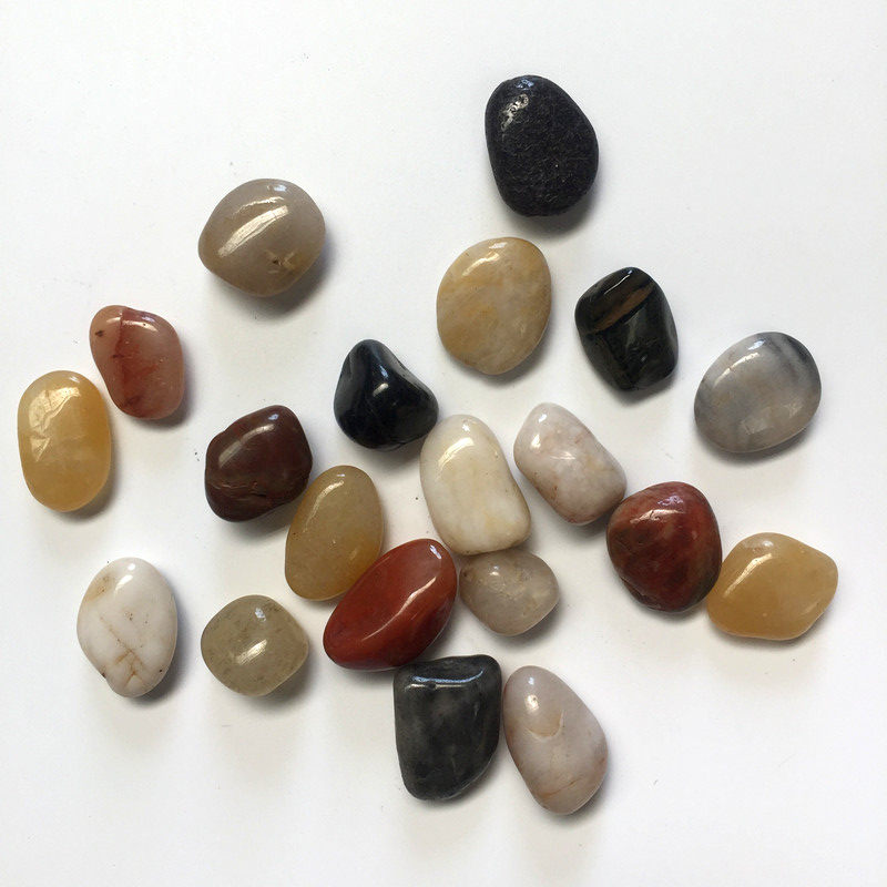 鹅卵石雨花石天然小石子鱼缸花盆多肉装饰盆栽园艺彩石头5.2斤装