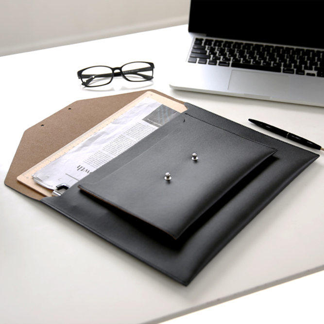 韩国正品funnymade商务办公皮质笔记本电脑包a4文件公文包笔记本电脑