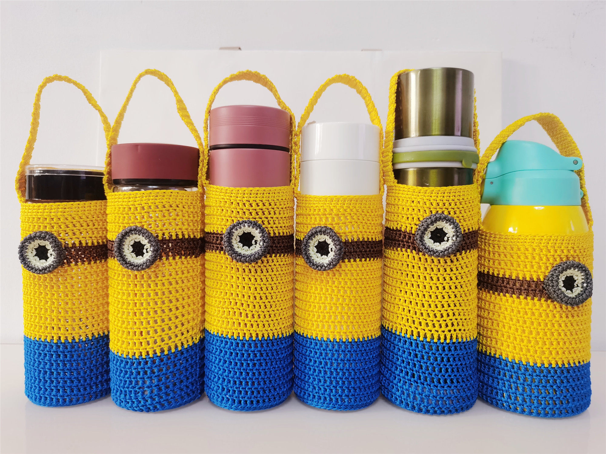 水杯手钩保护套玻璃儿童水壶通用保温杯杯套