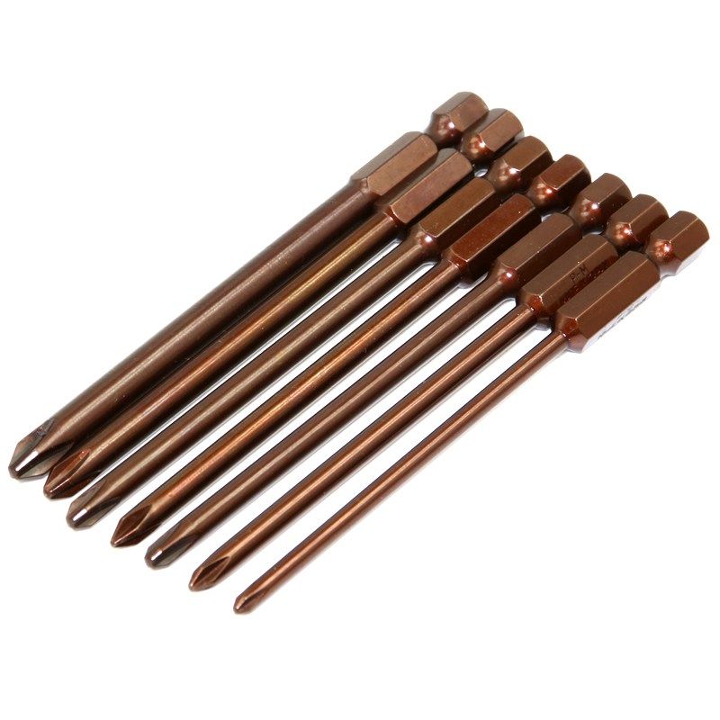 进口s2十字批头磁性强磁电批头风批头套装加长电动批头